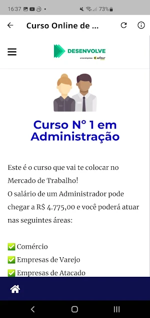 Curso Online de Administração Screenshot 1