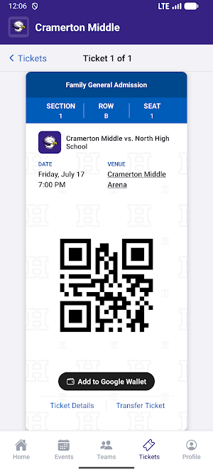 Cramerton Middle Athletics Screenshot 2