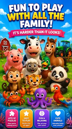 Jiggle Butts Animal Puzzle Screenshot 2