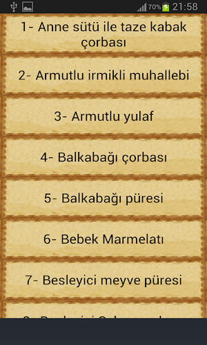 Bebekler İçin Yemek Tarifleri Screenshot 1