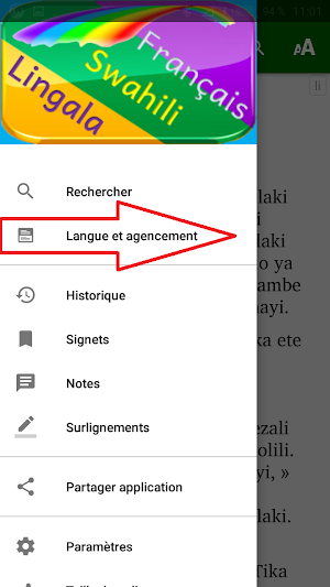 Lingala Swahili Français Screenshot 1