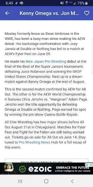 AEW News - Pro Wrestling News Hub Screenshot 3