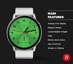 Metallic Green Watch Face Screenshot 1