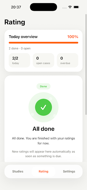 Behavior Rating Screenshot 1