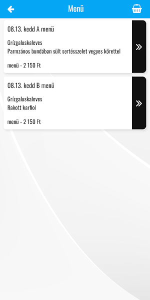 KÉK Étterem Napi Menü Screenshot 1