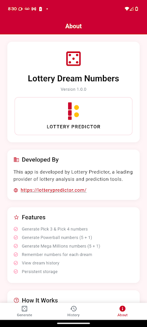 Lottery Dream Numbers Screenshot 3