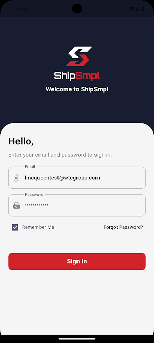 ShipSmpl - Driver App Screenshot 1