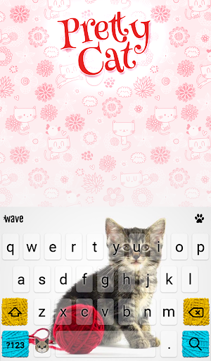 Pretty Cat Animated Keyboard + Screenshot 1