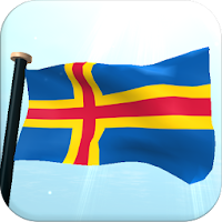 Åland Islands Flag 3D