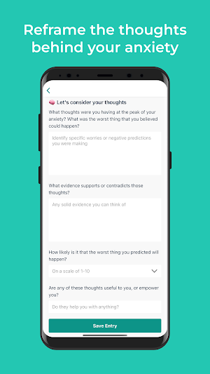 Anxiety Journal: CBT Prompts Screenshot 1