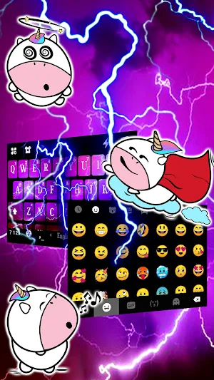 Thunder Lightning Keyboard Background Screenshot 2