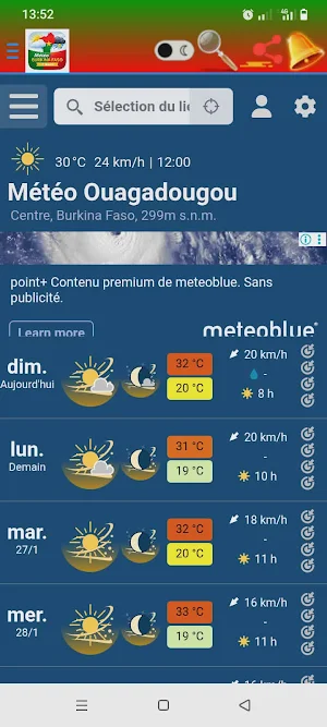 Météo Burkina Faso – 7 Jours Screenshot 1