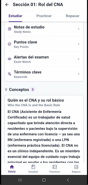 CNA Study Prep Español Screenshot 1