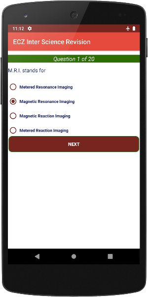ECZ Integrated Science Revision Screenshot 2