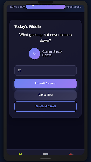 Daily Riddle Challenge Screenshot 1