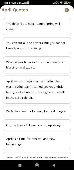 April Quotes and Sayings Screenshot 0