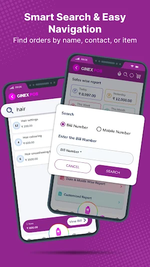GINEX POS – Salon Billing App Screenshot 2