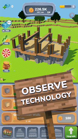 House Craft 3D - Idle Block Building Clicker Screenshot 1