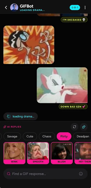 GifPong Messenger Screenshot 2