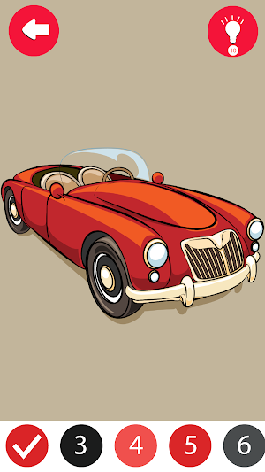 Car coloring by number Screenshot 3