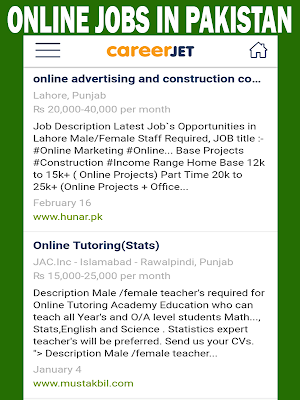 Online Jobs In Pakistan Screenshot 2