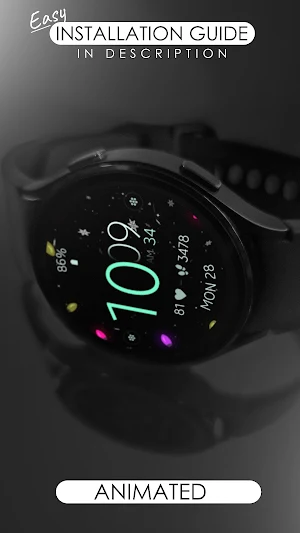 Christmas digital watch face Screenshot 1