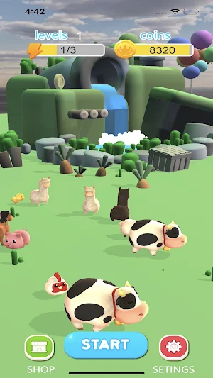Solitaire 3D Cute Animals Screenshot 0