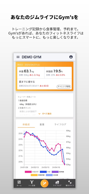 Gym's パーソナルジムやフィットネスジムの顧客管理 Screenshot 0