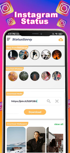 StatusSavvy-DL Social Status Screenshot 1