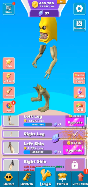 Banana Monsters Fight Idle! Screenshot 2