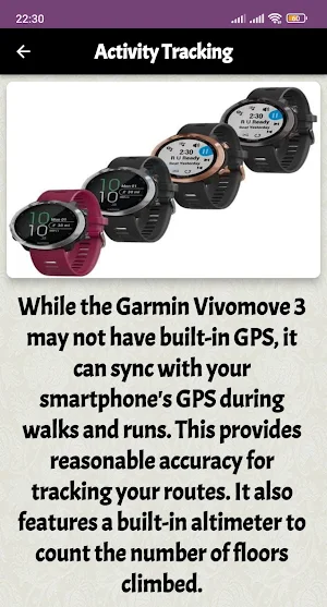 Garmin vívomove 3 guide Screenshot 0