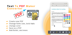Text to PDF Maker - Converter Screenshot 0
