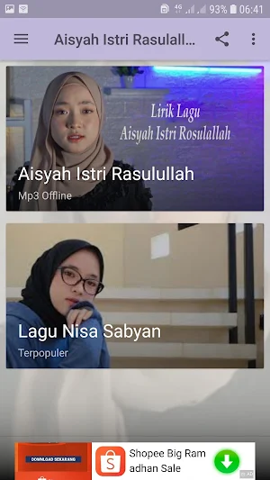 Aisyah Istri Rosulallah Lirik Screenshot 2