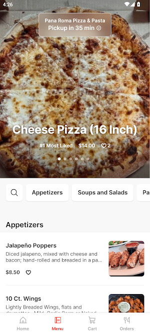 Pana Roma Pizza & Pasta Screenshot 1
