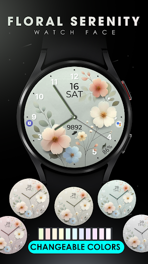 Floral Serenity Watch Face Screenshot 2
