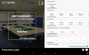 Digicuro Meeting Room Display and Booking Screenshot 1