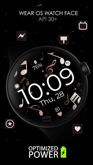 Musical Note Bronze Watch Face Screenshot 1