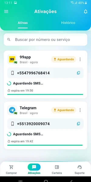 SMS Full - Receber SMS Screenshot 1