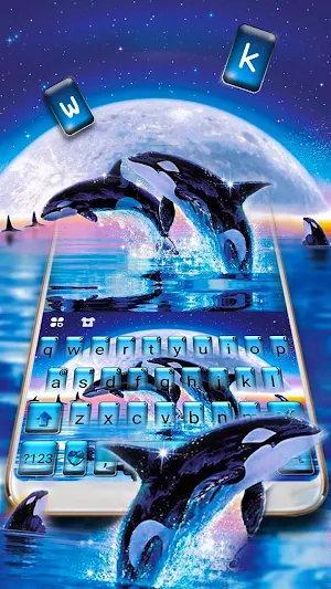 Jumping Whale Keyboard Theme Screenshot 1
