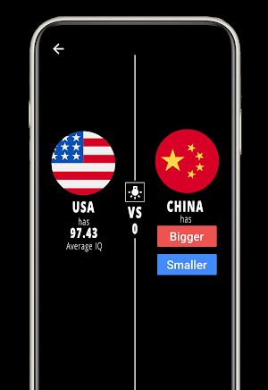 Higher or Lower : Country IQ Screenshot 0