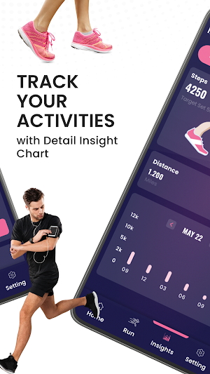 Pedometer & Step Counter App Screenshot 2
