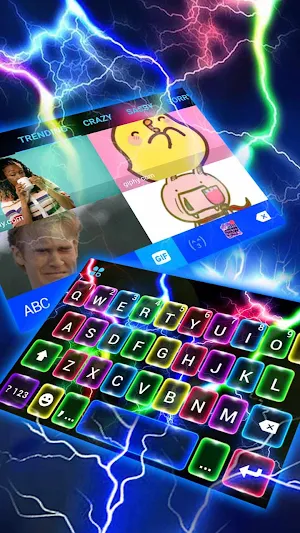 Color Flash Lightning Keyboard Theme Screenshot 3