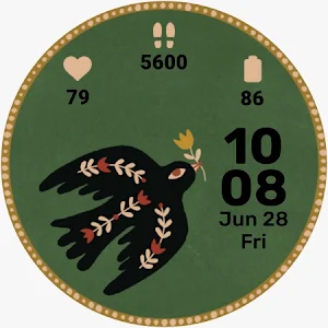 Folk art watch face - 5 themes Screenshot 3
