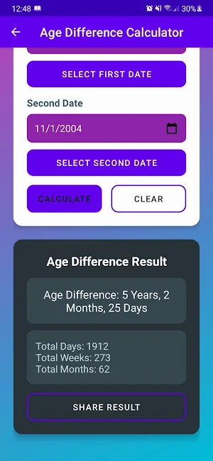 Age Calculator Screenshot 3