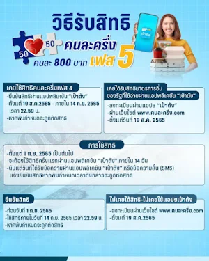 คนละครึ่ง เฟส 5 วิธีรับสิทธิ์ Screenshot 3