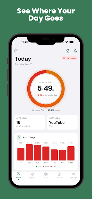 Screen Time: App Usage Track Screenshot 0