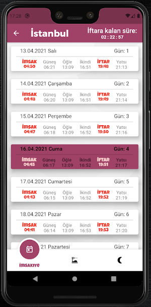 İmsakiye 2021 Screenshot 1