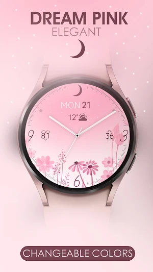 Dream Pink Analog watch face Screenshot 1
