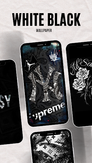 Wallpaper White Black Screenshot 0