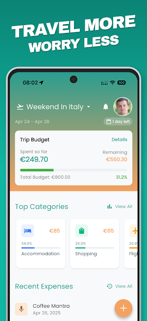 Travel Expense Tracker Screenshot 0